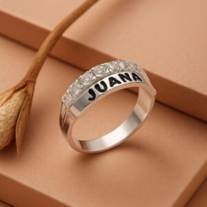 ANILLO MEDIO SIN FIN CON NOMBRE ESMALTADO