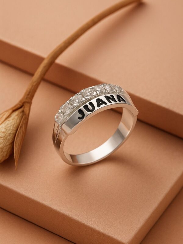 ANILLO MEDIO SIN FIN CON NOMBRE ESMALTADO